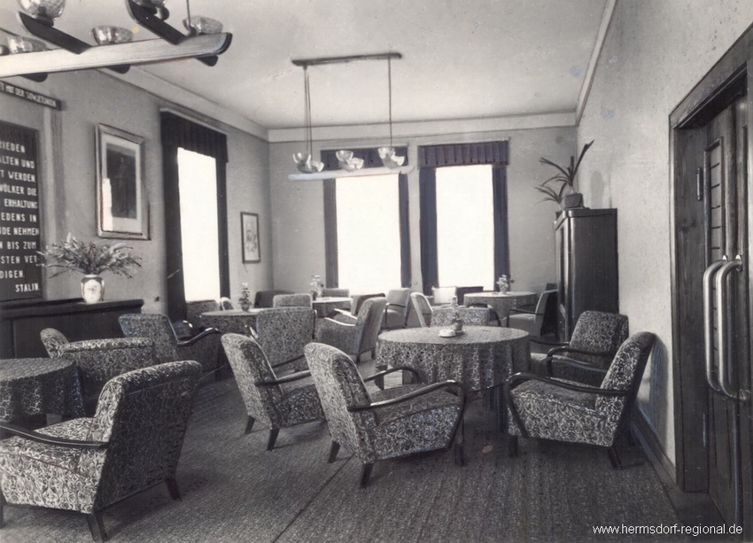 Zimmer im Gästehaus in den 1950er Jahren